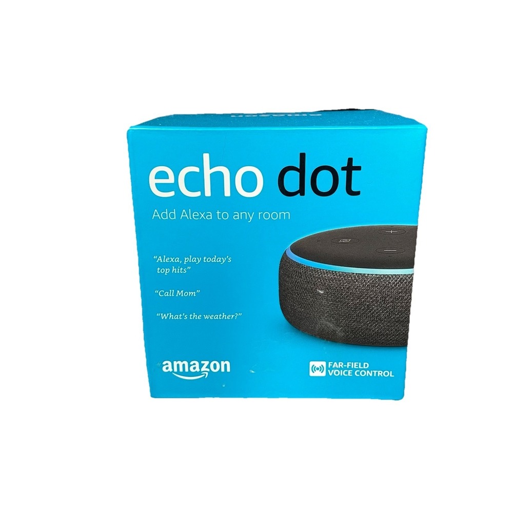 Amazon Echo Dot 3rd Generation Smart Speaker with Alexa Charcoal New Open Box